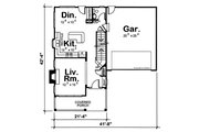 Traditional Style House Plan - 3 Beds 2.5 Baths 1499 Sq/Ft Plan #20-2030 
