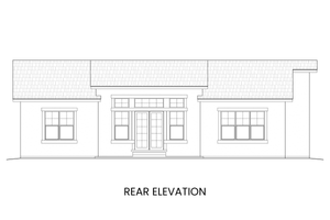 Exterior - Rear Elevation for Craftsman House Plan #1108-1 - 3 bed, 2.5 bath