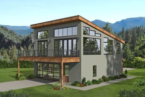 Contemporary Exterior - Front Elevation Plan #932-473
