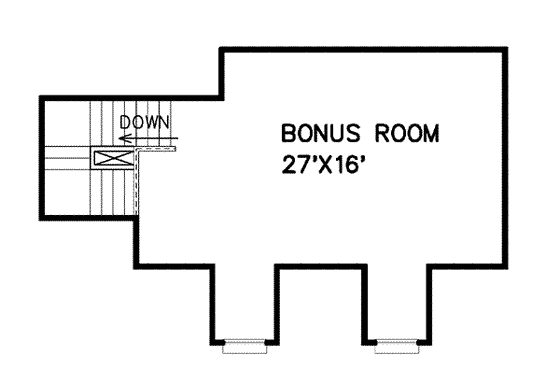 Floor Plan - Other Floor for Traditional House Plan #65-439 - 3 bed, 2 bath