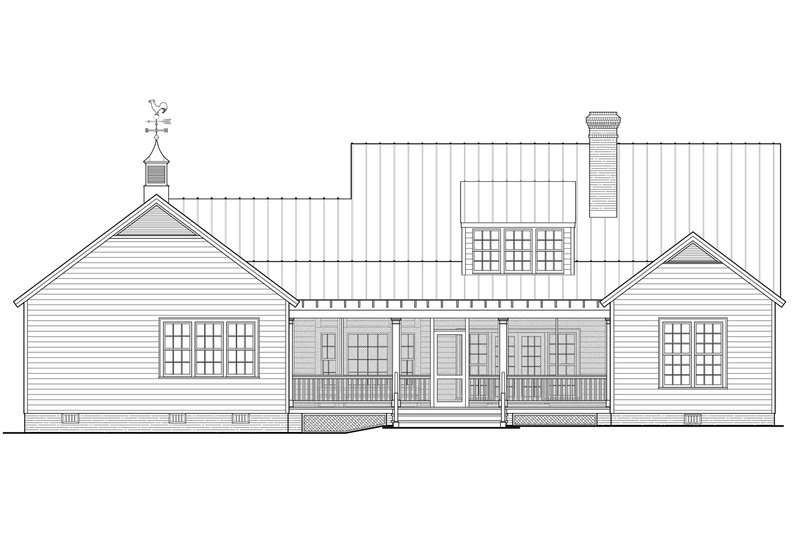 Architectural House Design - Exterior - Front Elevation 1 for Country House Plan #137-296 - 4 bed, 3.5 bath