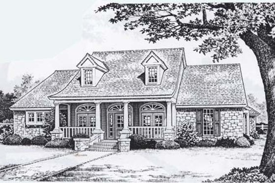 Exterior - Front Elevation for Traditional House Plan #310-829 - 3 bed, 2.5 bath