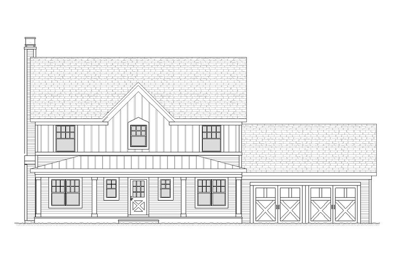 House Plan Design - Exterior - Front Elevation 3 for Farmhouse House Plan #901-29 - 4 bed, 2.5 bath