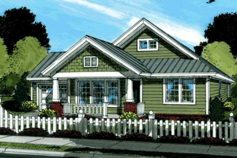 Dream House Plan - Craftsman Exterior - Front Elevation Plan #20-1880