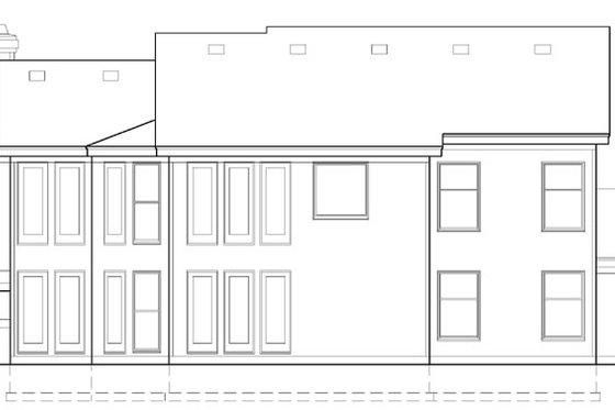 Exterior - Rear Elevation for Traditional House Plan #67-649 - 4 bed, 3 bath