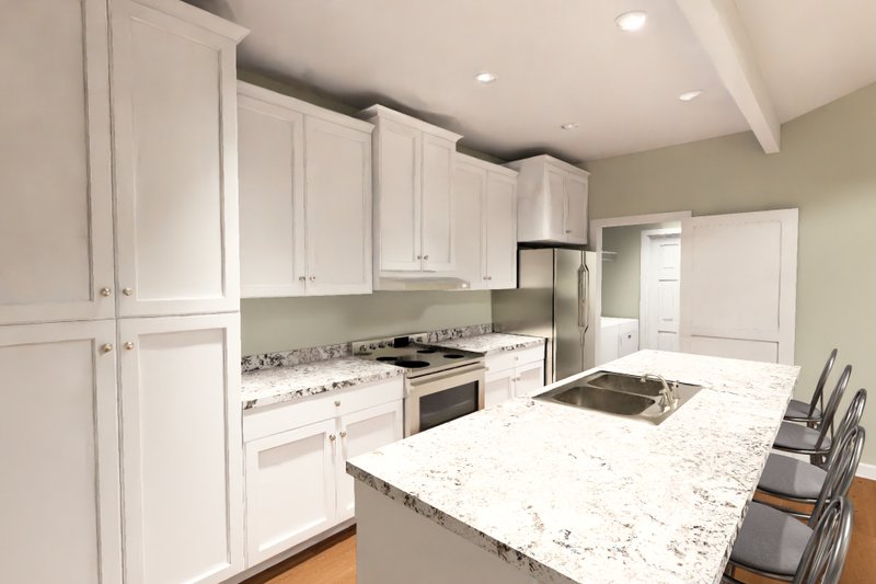 Architectural House Design - Interior - Kitchen for Cottage House Plan #513-2459 - 3 bed, 2 bath