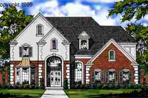 House Blueprint - European Exterior - Front Elevation Plan #40-102