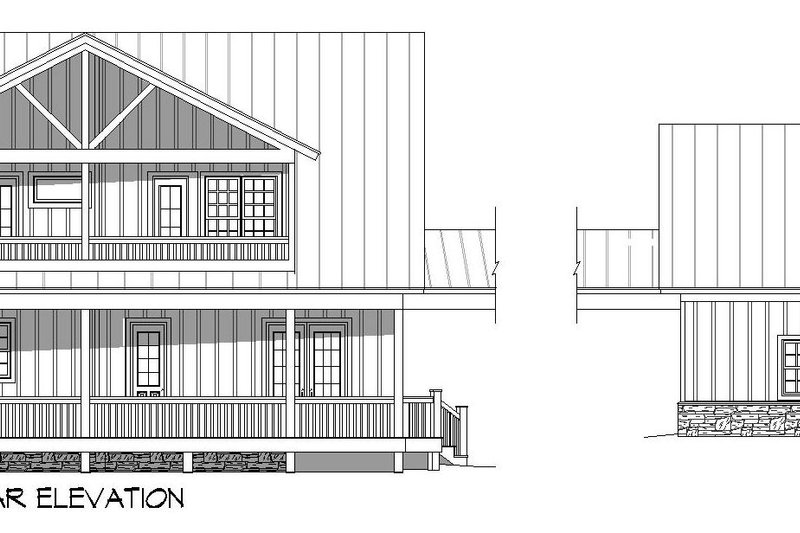 Dream House Plan - Exterior - Rear Elevation for Southern House Plan #932-803 - 3 bed, 3.5 bath