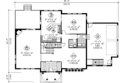 European Style House Plan - 4 Beds 2.5 Baths 2688 Sq/Ft Plan #25-2141 