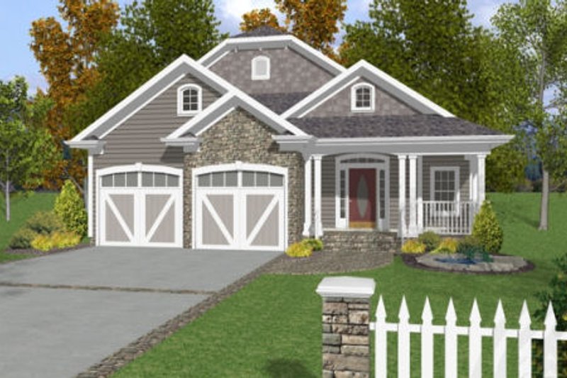 Home Plan - Country Exterior - Front Elevation Plan #56-245