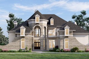 European Exterior - Front Elevation Plan #119-443