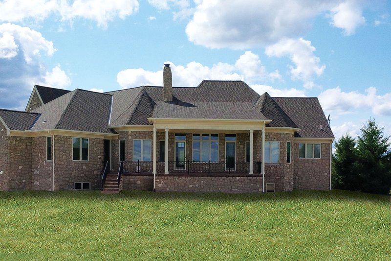 Dream House Plan - Exterior - Rear Elevation 1 for European House Plan #20-2286 - 4 bed, 3.5 bath