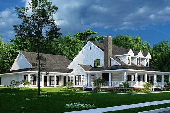 Exterior - Other Elevation for Farmhouse House Plan #923-241 - 6 bed, 6.5 bath