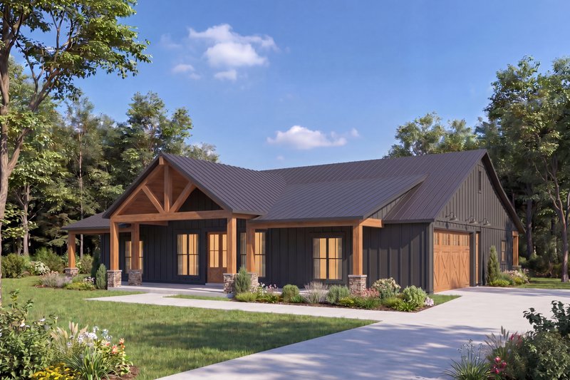 House Design - Exterior - Other Elevation 3 for Farmhouse House Plan #1074-140 - 4 bed, 3 bath