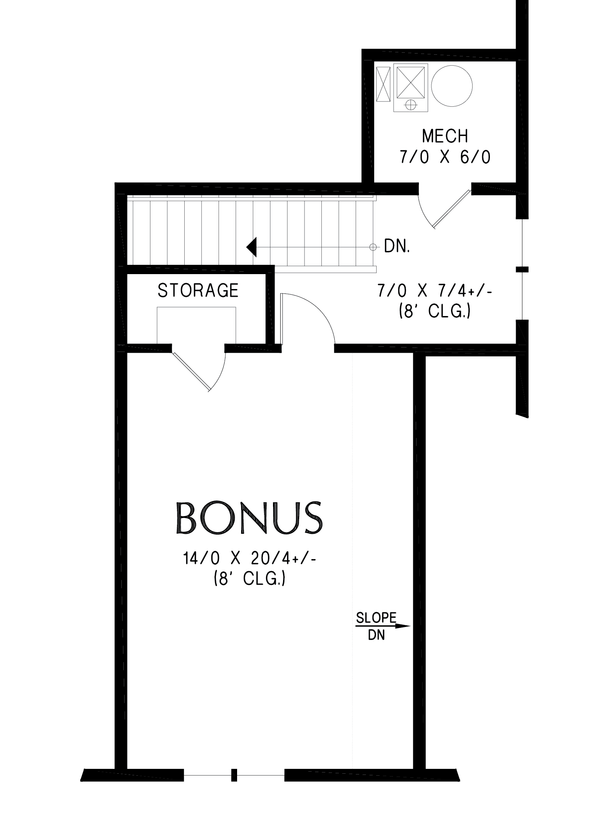 House Blueprint - Cottage Floor Plan - Upper Floor Plan #48-1172