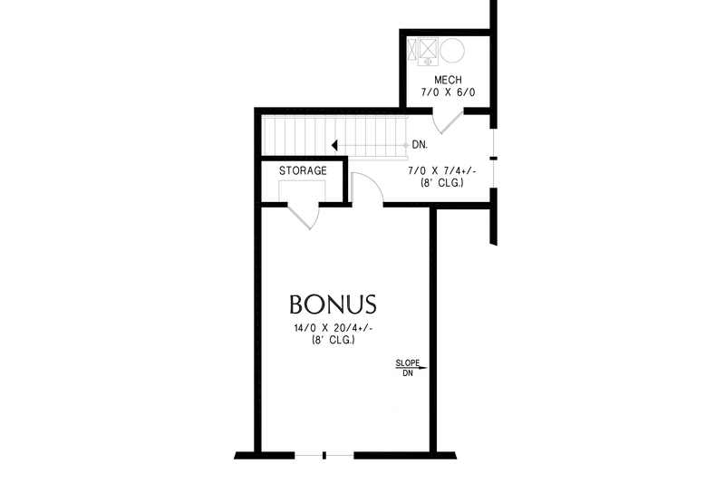 Home Plan - Floor Plan - Upper Floor for Cottage House Plan #48-1172 - 3 bed, 2 bath
