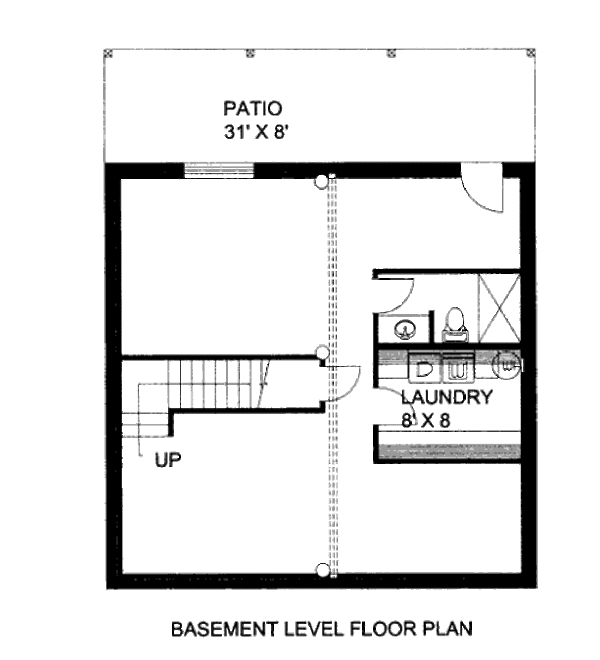 Log Floor Plan - Lower Floor Plan #117-588