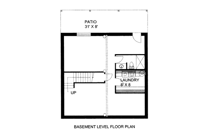 Home Plan - Floor Plan - Lower Floor for Log House Plan #117-588 - 3 bed, 3 bath