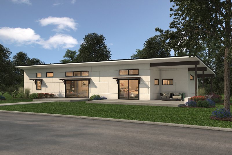 Dream House Plan - Modern Exterior - Front Elevation Plan #497-57