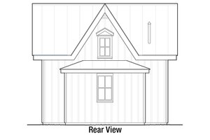 Exterior - Rear Elevation for Cottage House Plan #915-12 - 1 bed, 1 bath