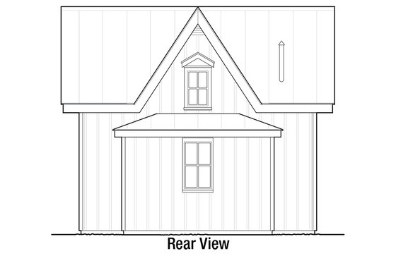 Exterior - Rear Elevation for Cottage House Plan #915-12 - 1 bed, 1 bath