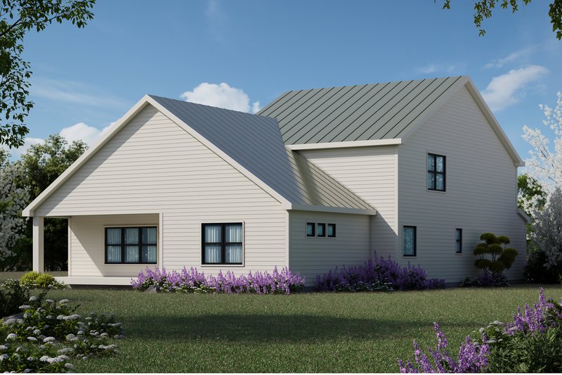 House Blueprint - Exterior - Rear Elevation 1 for Craftsman House Plan #20-2571 - 3 bed, 2.5 bath