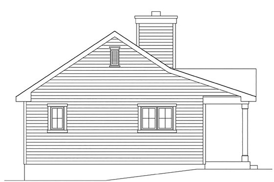 Exterior - Other Elevation 1 for Cottage House Plan #22-596 - 1 bed, 1 bath