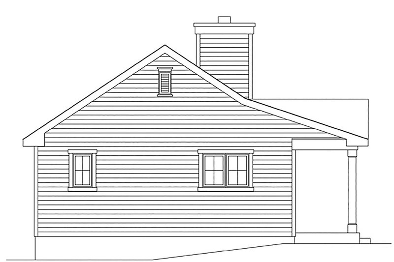 Architectural House Design - Exterior - Other Elevation 1 for Cottage House Plan #22-596 - 1 bed, 1 bath