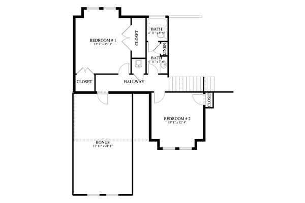 Dream House Plan - Traditional Floor Plan - Upper Floor Plan #1060-62