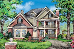 Colonial Exterior - Front Elevation Plan #929-852
