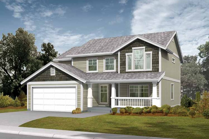 Architectural House Design - Craftsman Exterior - Front Elevation Plan #569-17