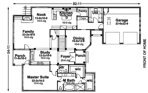 House Plan Design - European Floor Plan - Main Floor Plan #120-223