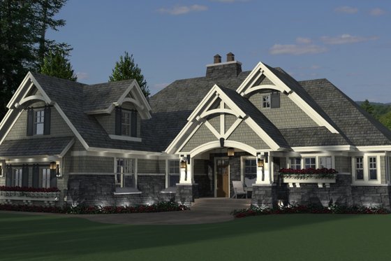 Exterior - Front Elevation 3 for Cottage House Plan #51-568 - 4 bed, 3 bath