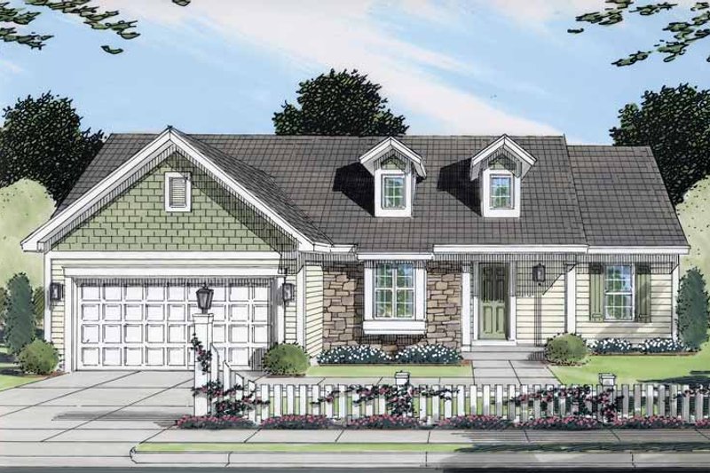 Ranch Style House Plan - 3 Beds 2 Baths 1442 Sq/Ft Plan #46-768