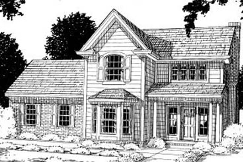 Home Plan - Traditional Exterior - Front Elevation Plan #20-301