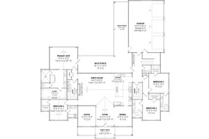Floor Plan - Main Floor for Farmhouse House Plan #1096-34 - 4 bed, 4.5 bath