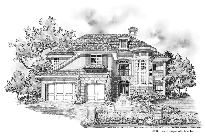 House Design - Mediterranean Exterior - Front Elevation Plan #930-284