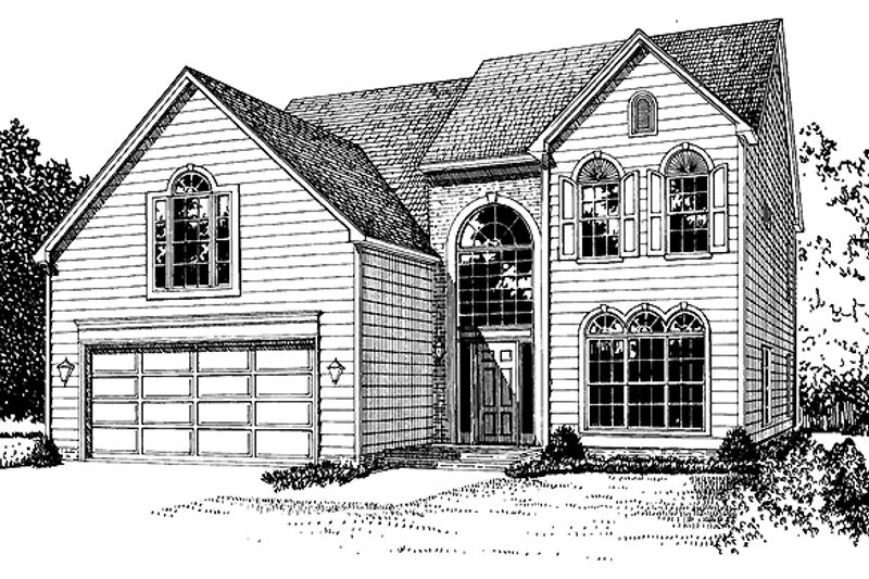 House Design - Exterior - Front Elevation 3 for Colonial House Plan #453-303 - 3 bed, 2.5 bath