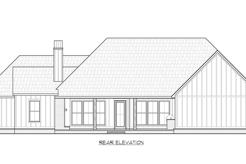 Dream House Plan - Exterior - Rear Elevation for Farmhouse House Plan #1074-82 - 4 bed, 4.5 bath