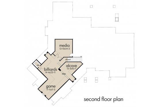 Floor Plan - Upper Floor for Craftsman House Plan #120-172 - 3 bed, 3 bath