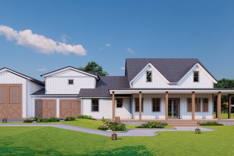House Design - Exterior - Front Elevation 4 for Farmhouse House Plan #54-471 - 3 bed, 2.5 bath
