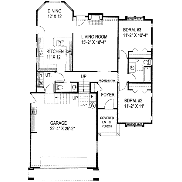 Home Plan - Traditional Floor Plan - Main Floor Plan #117-207