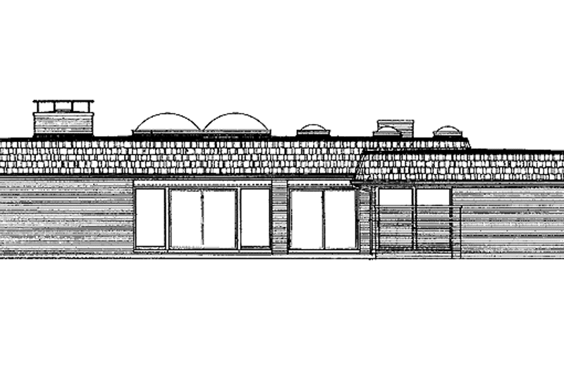 Home Plan - Exterior - Rear Elevation for Contemporary House Plan #72-602 - 3 bed, 4 bath