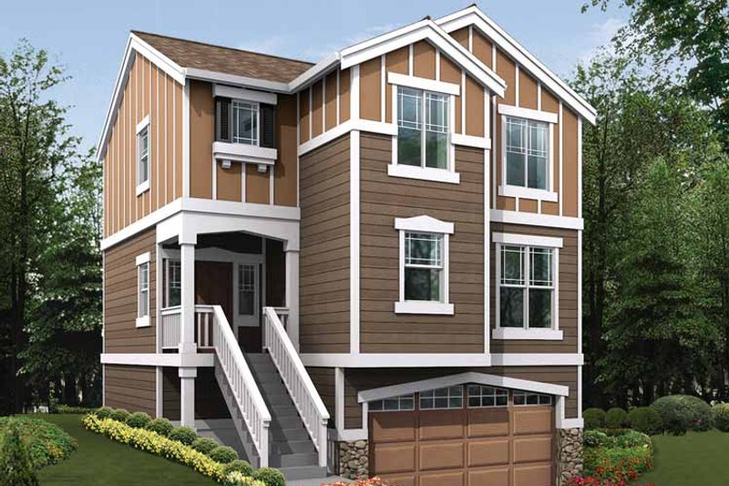 Home Plan - Exterior - Front Elevation 3 for Craftsman House Plan #132-287 - 3 bed, 2.5 bath
