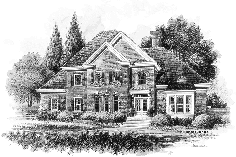 Home Plan - Exterior - Front Elevation 3 for Colonial House Plan #429-417 - 4 bed, 3.5 bath