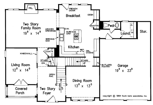 Architectural House Design - Mediterranean Floor Plan - Main Floor Plan #927-235