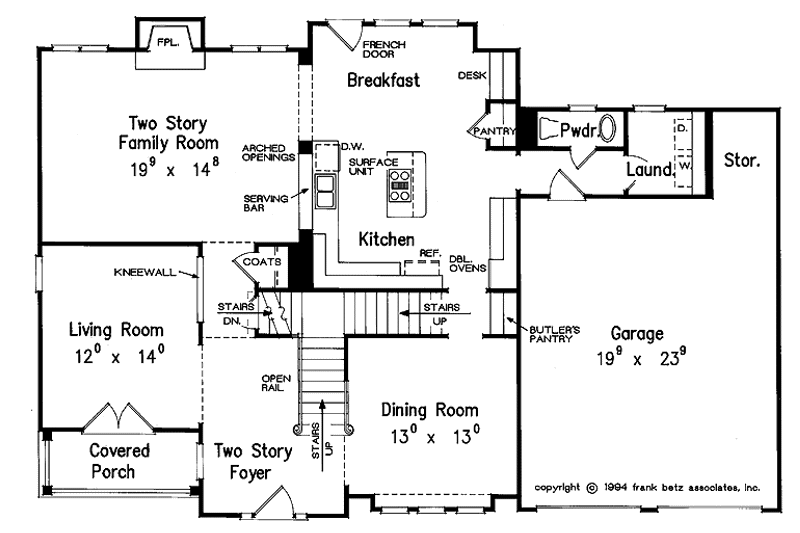 Home Plan - Floor Plan - Main Floor for Mediterranean House Plan #927-235 - 4 bed, 2.5 bath