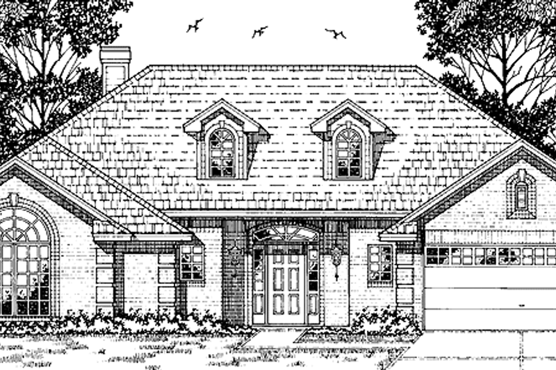 Architectural House Design - European Exterior - Front Elevation Plan #42-486