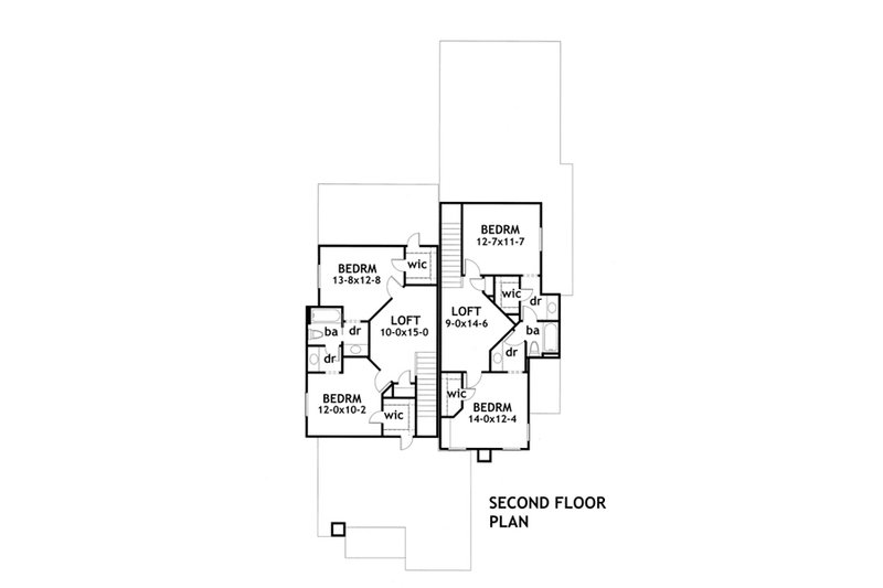 House Plan Design - Floor Plan - Upper Floor for Craftsman House Plan #120-170 - 3 bed, 2.5 bath