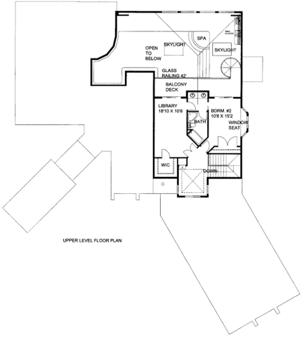 Ranch Floor Plan - Upper Floor Plan #117-738